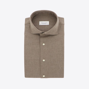 Hemd taupe flannel