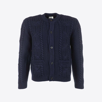 Cardigan donkerblauw knopen speciaal