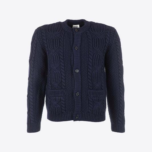 Cardigan donkerblauw knopen speciaal