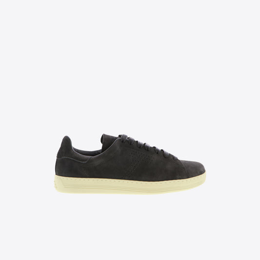 Sneakers donkergrijs suede