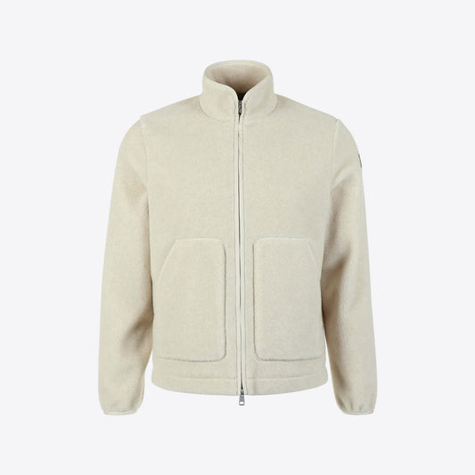Cardigan ecru fleece