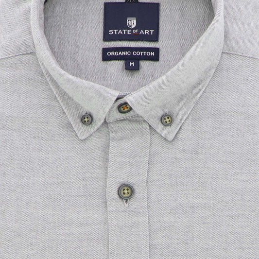 Hemd lichtgrijs  flannel