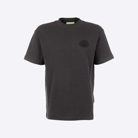 T-shirt zwart waffle