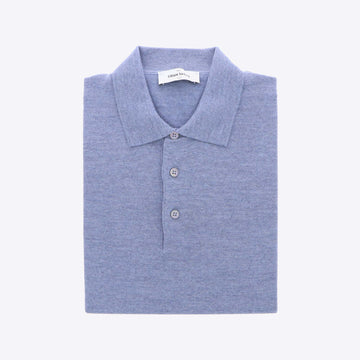 Polo lichtblauw merinos