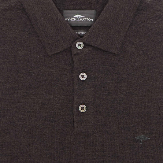 Polo bruin  korte mouw