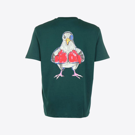 T-shirt petrol duif rug