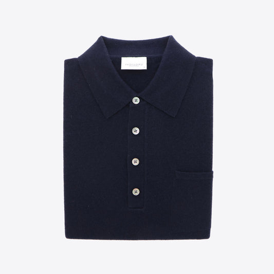Polo donkerblauw cashmere