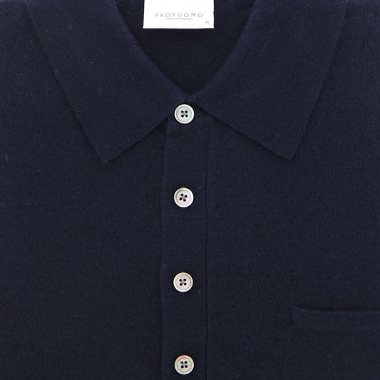 Polo donkerblauw cashmere