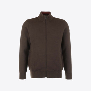 Cardigan bruin rits