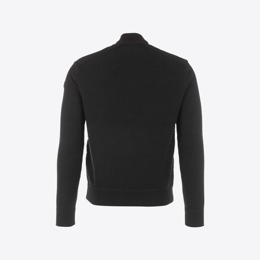 Cardigan zwart wol nylon