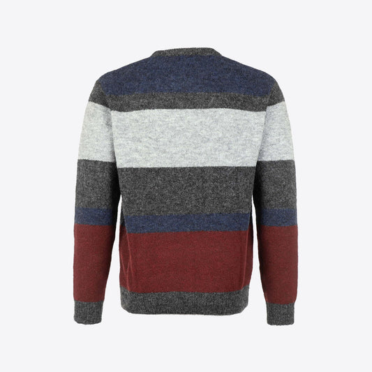 Pull grijs streep