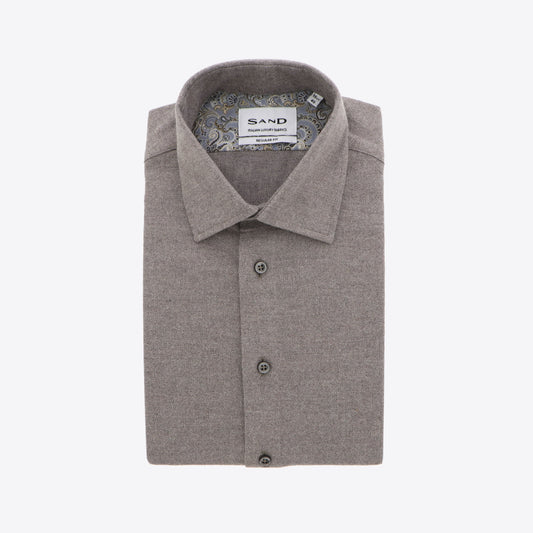 Hemd taupe flannel State Soft