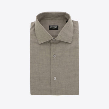 Hemd lichtbeige katoen cashmere