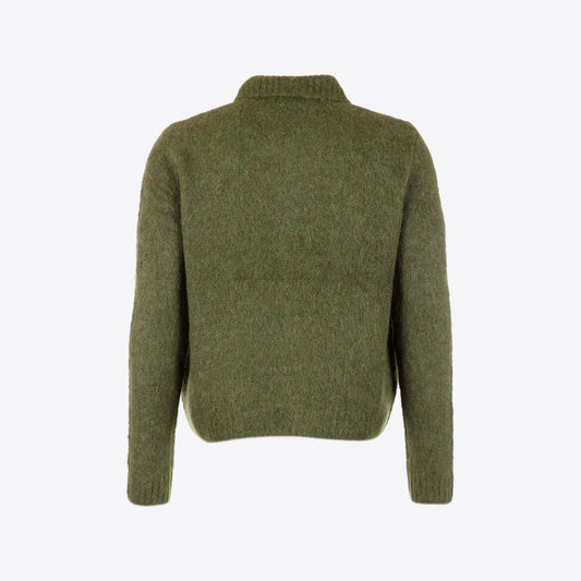 Cardigan groen knoop kraag Mora