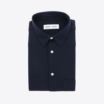 Hemd donkerblauw boxy