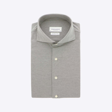 Hemd kaki jersey