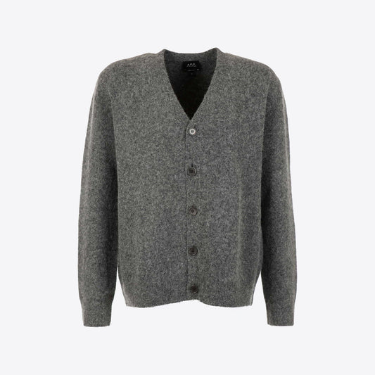 Cardigan grijs knopen hairy pierre