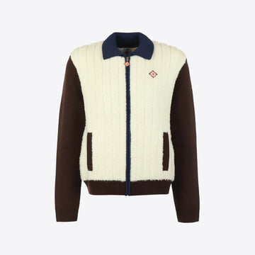 Cardigan multi kraag bouclee