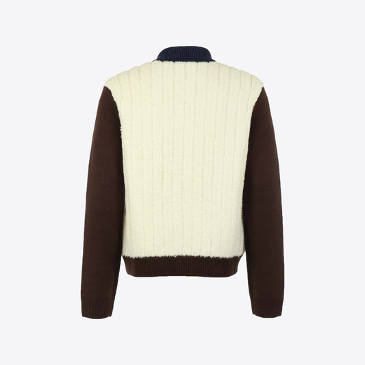 Cardigan multi kraag bouclee