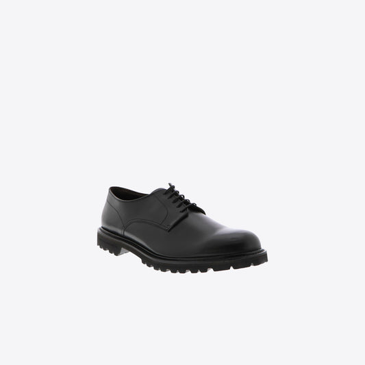 Veterschoenen zwart leder veter