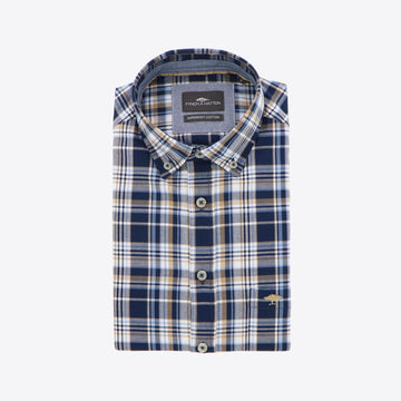 Hemd donkerblauw ruit