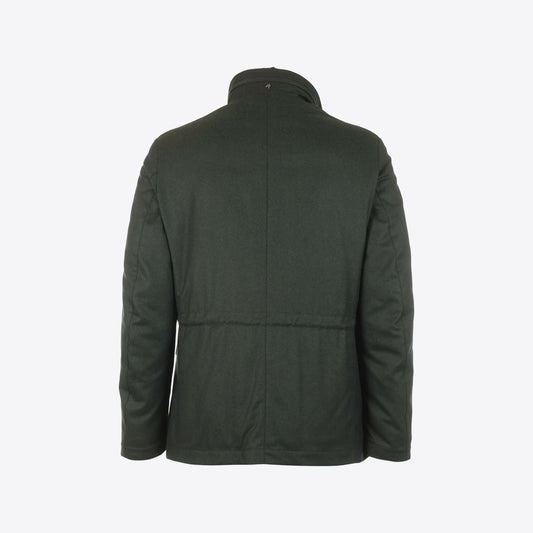 Jas donkergroen flannel