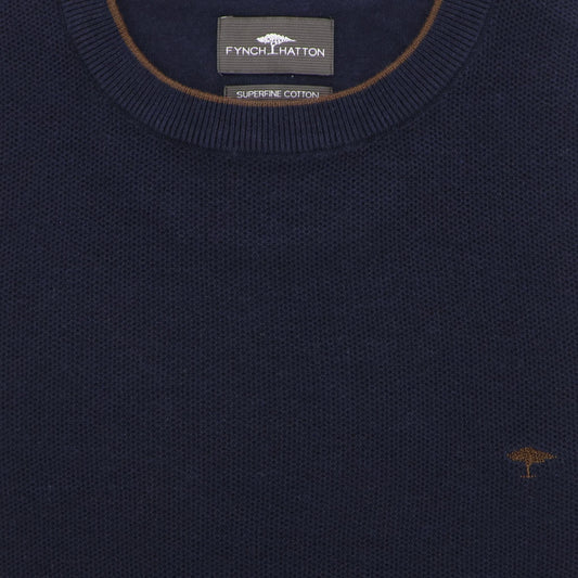 Pull donkerblauw structuur