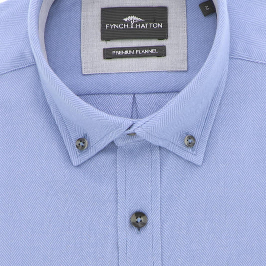 Hemd lichtblauw chevron