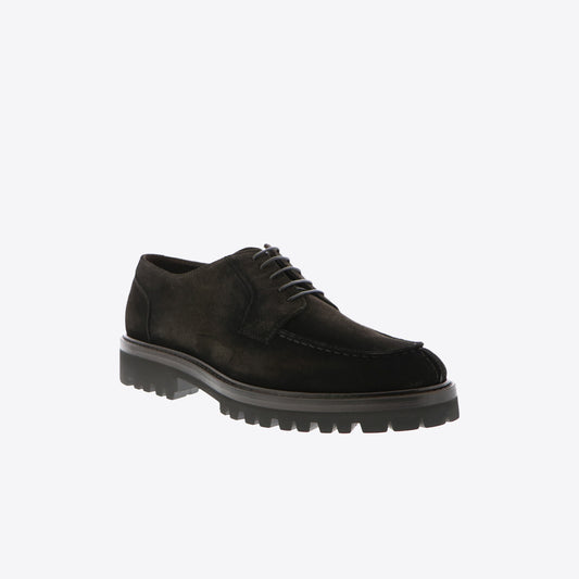 Veterschoenen bruin  daim naad