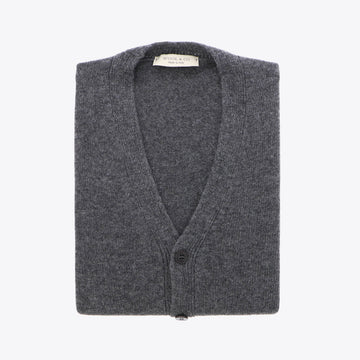 Cardigan donkergrijs knopen