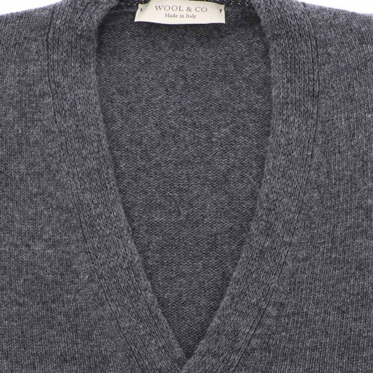 Cardigan donkergrijs knopen