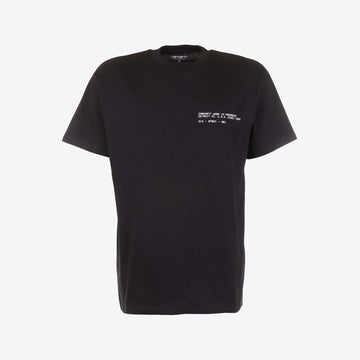T-shirt zwart print rug