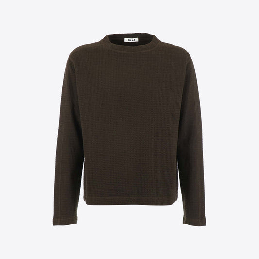 Sweater bruin  waffle Waffle