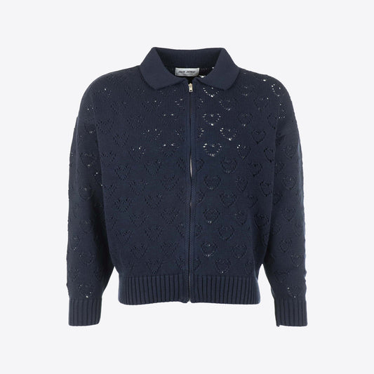 Cardigan donkerblauw rits speciaal