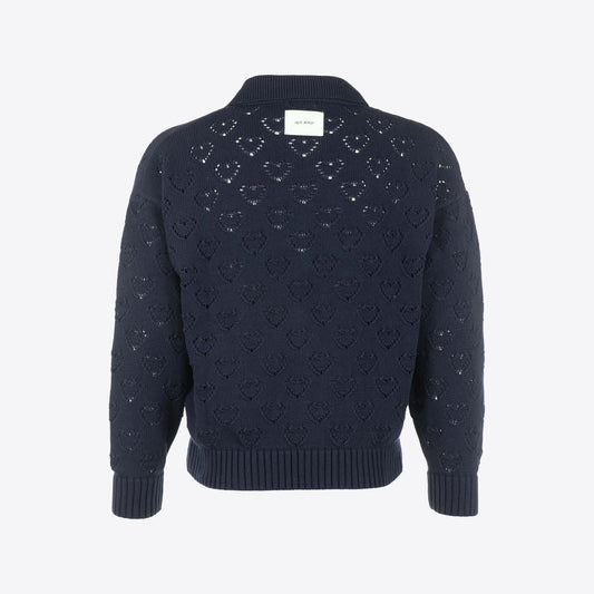Cardigan donkerblauw rits speciaal