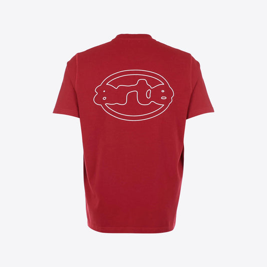T-shirt rood logo rug  outlined logo
