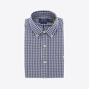 Hemd donkerblauw vichy