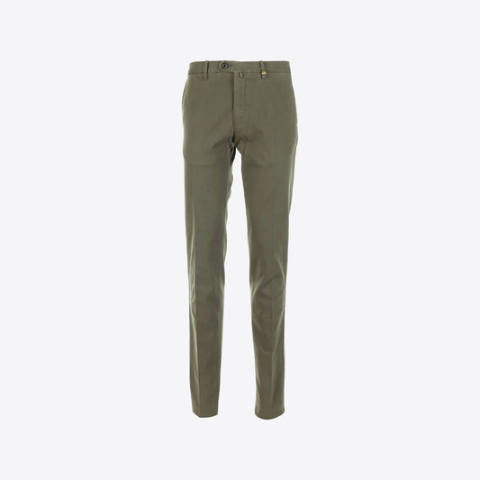 Broek kaki katoen-modal