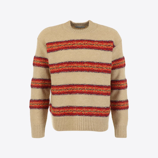 Pull beige streep Master