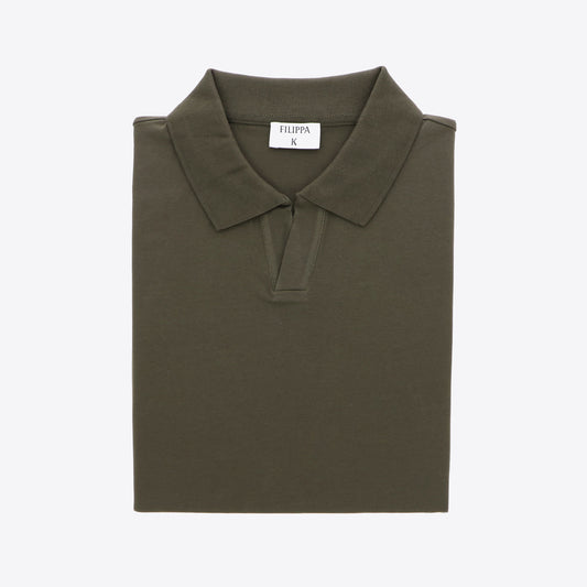 Polo bruin stretch
