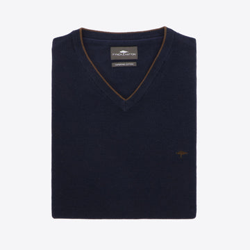 Pull donkerblauw structuur