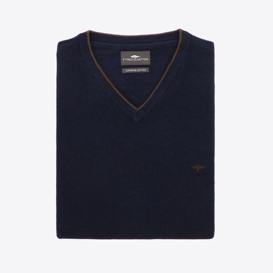 Pull donkerblauw structuur