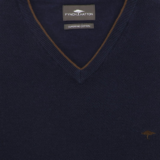Pull donkerblauw structuur