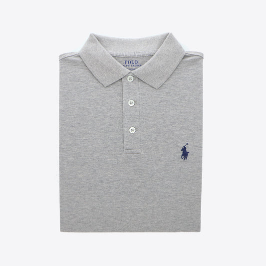 Polo grijs stretch mesh